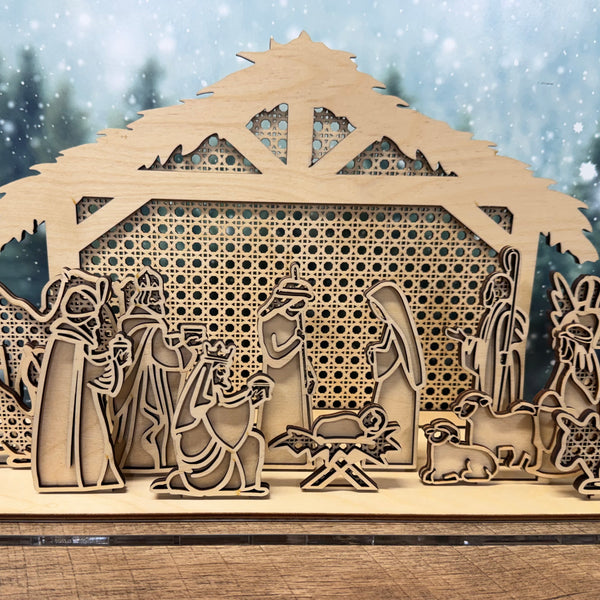 Wood Nativity Set