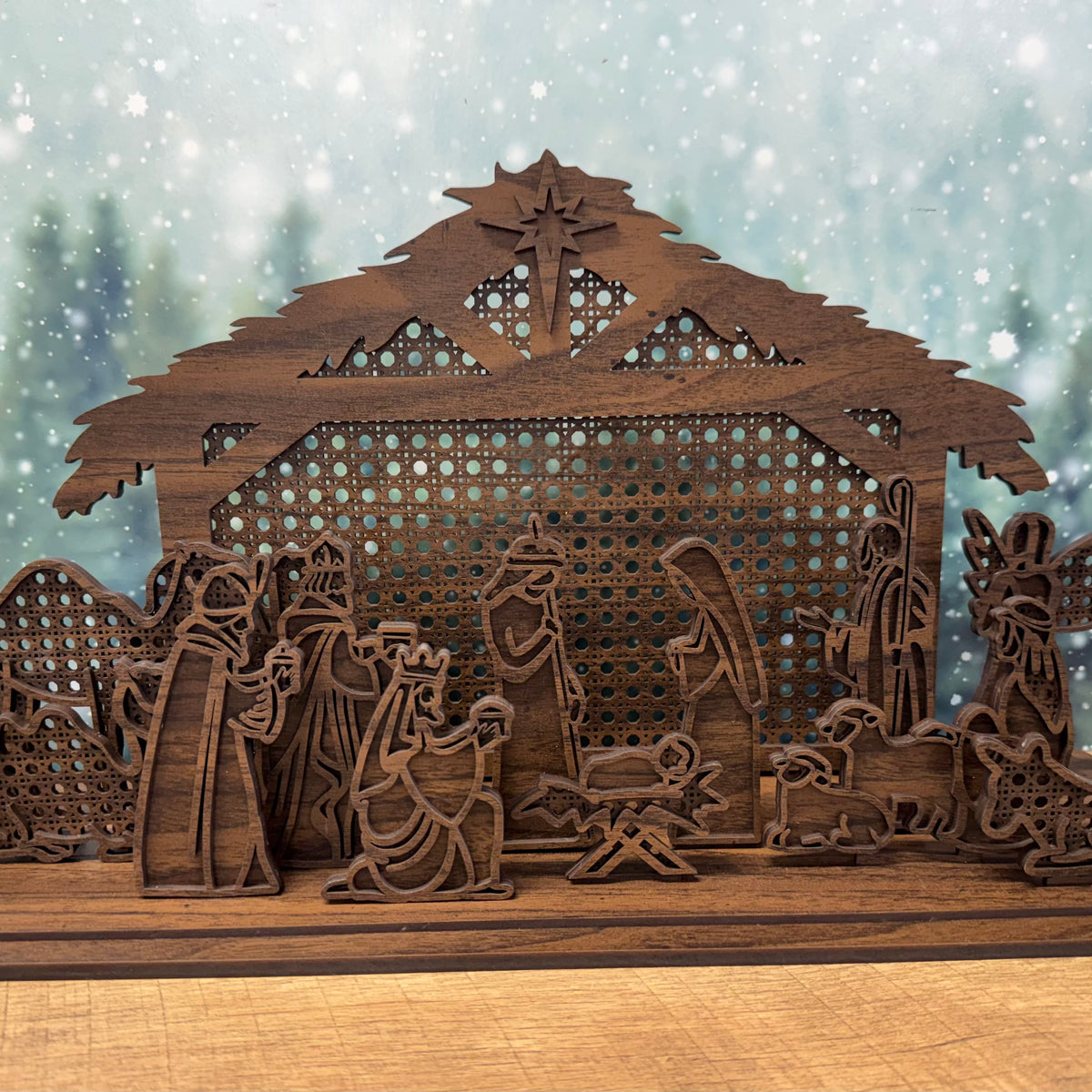 Wood Nativity Set