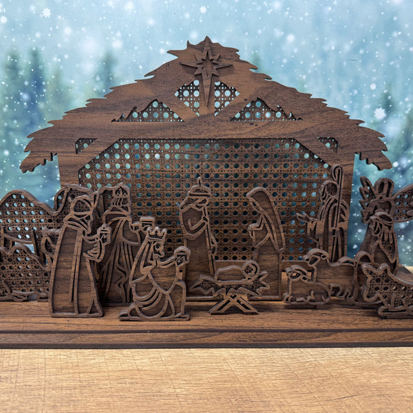 Wood Nativity Set