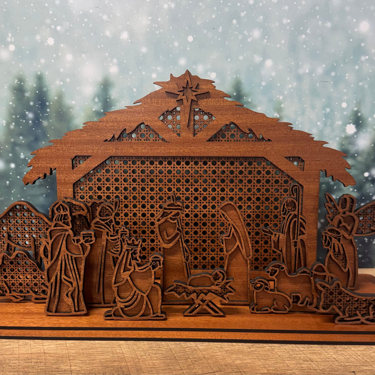 Wood Nativity Set