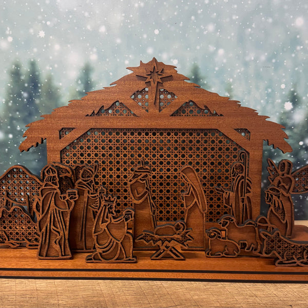 Wood Nativity Set