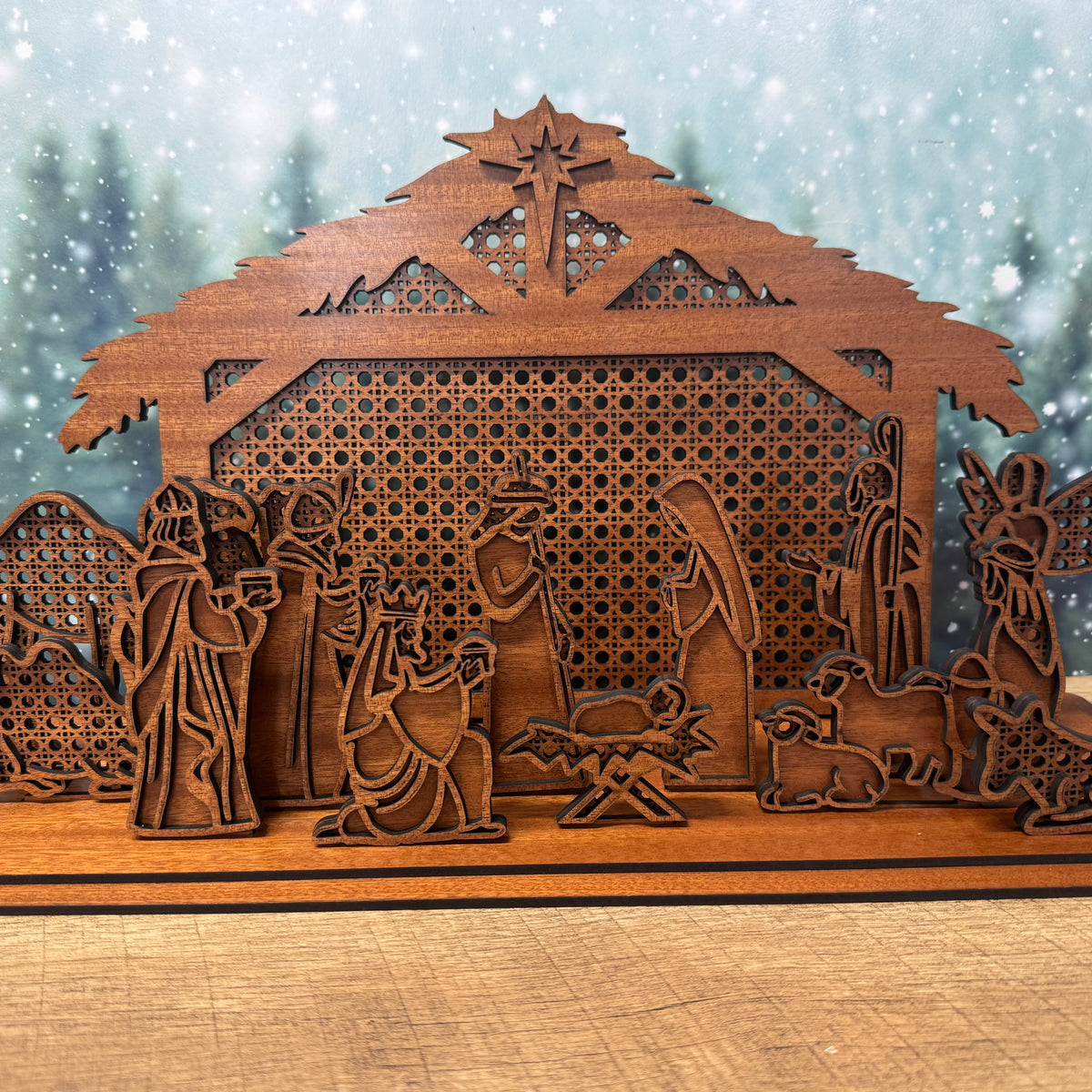 Wood Nativity Set