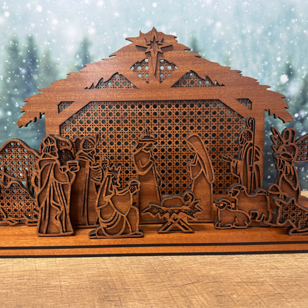Wood Nativity Set