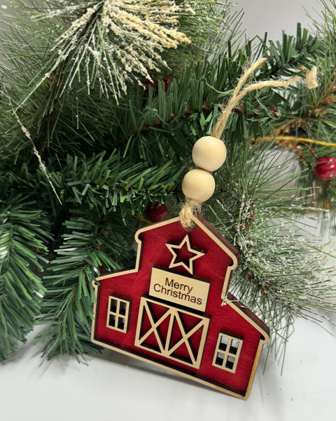 Red Barn Ornament