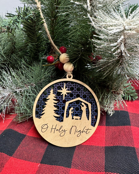 Holy Night Calm and Bright Ornament