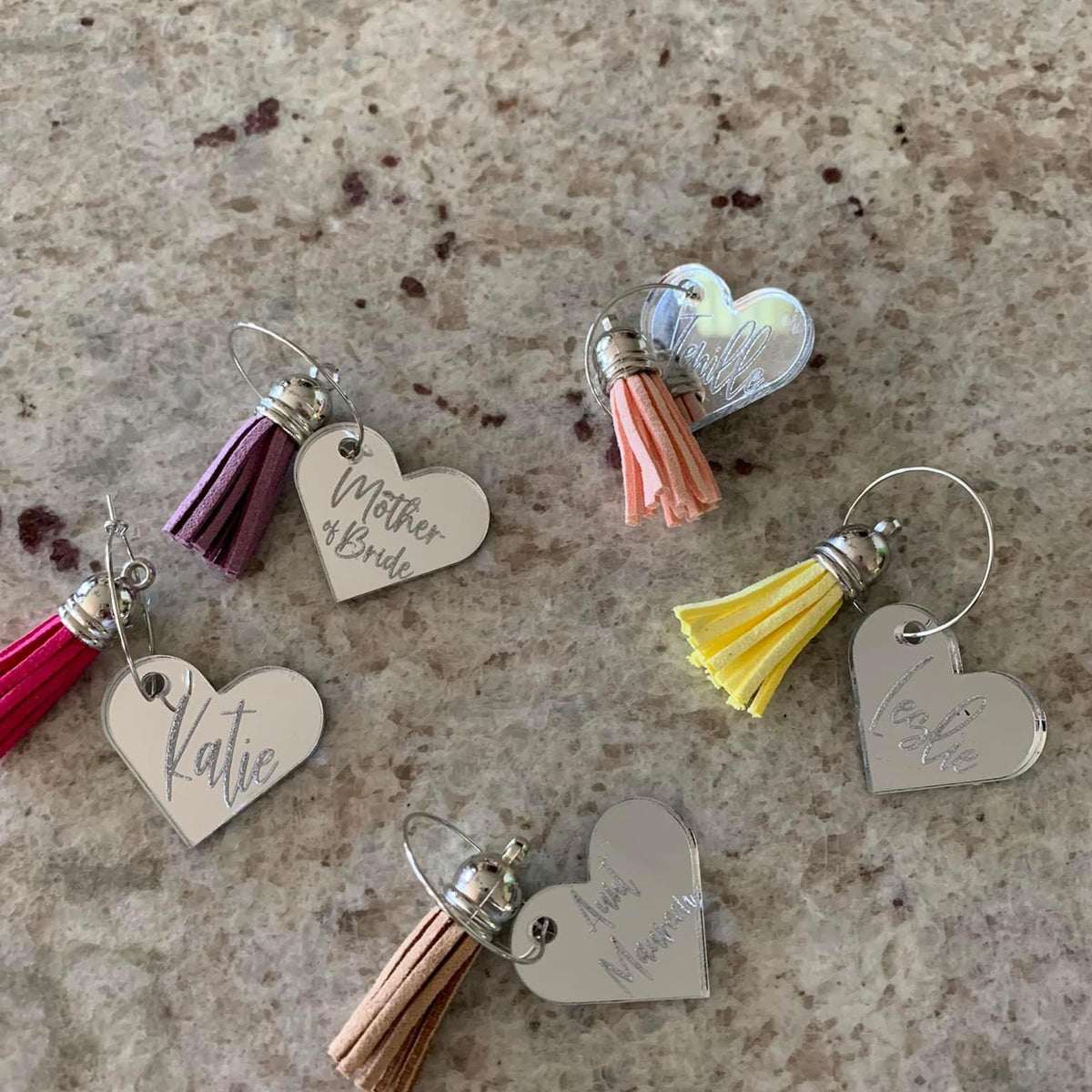 Wine Glass Charms & Stand