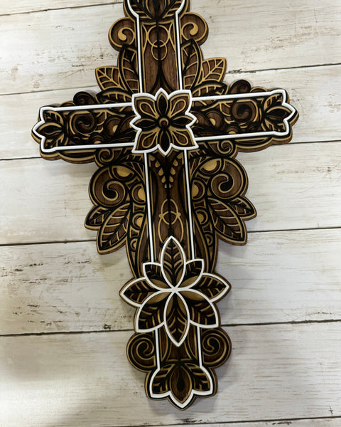 4-Layer Wooden Cross