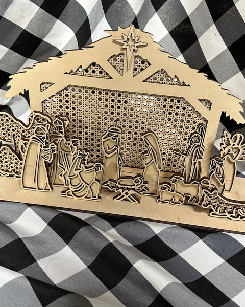 Simple and stunning, this maple nativity set will go with any decor.