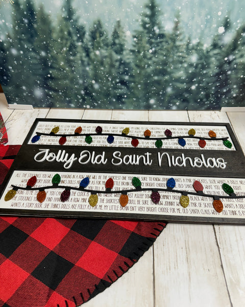 Jolly Old Saint Nicholoas Sign