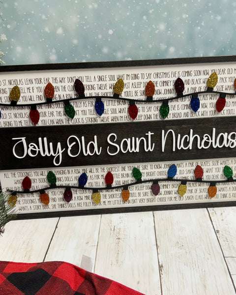 Jolly Old Saint Nicholoas Sign