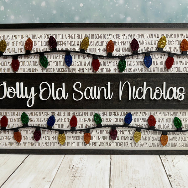 Jolly Old Saint Nicholoas Sign