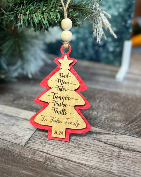 2024 Personalized Christmas Tree Ornament