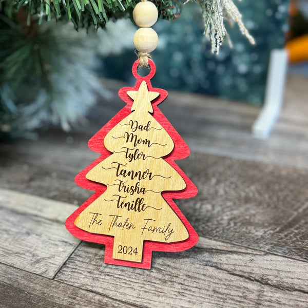 2024 Personalized Christmas Tree Ornament