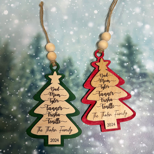 2024 Personalized Christmas Tree Ornament