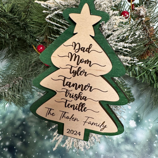 2024 Personalized Christmas Tree Ornament