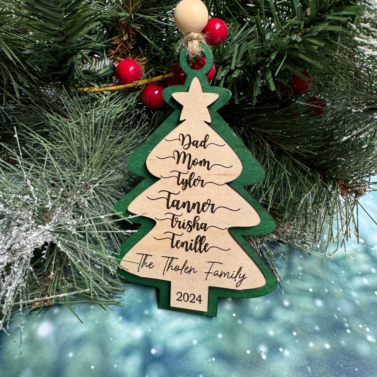 2024 Personalized Christmas Tree Ornament