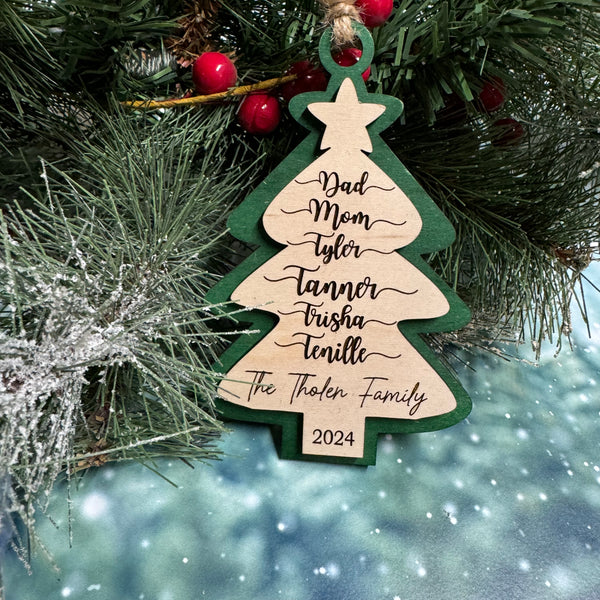 2024 Personalized Christmas Tree Ornament