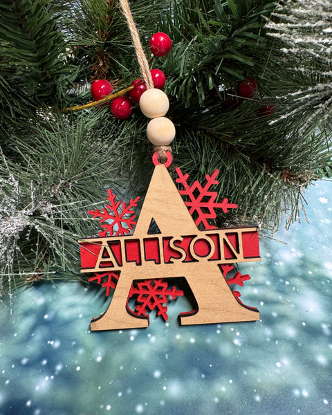 Letter & Name Christmas Ornament