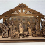 This walnut nativity set is gorgeous and looks stunning with any decor. 